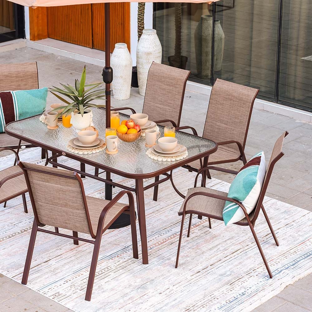 Carolina Texteline Dining set 6plus1