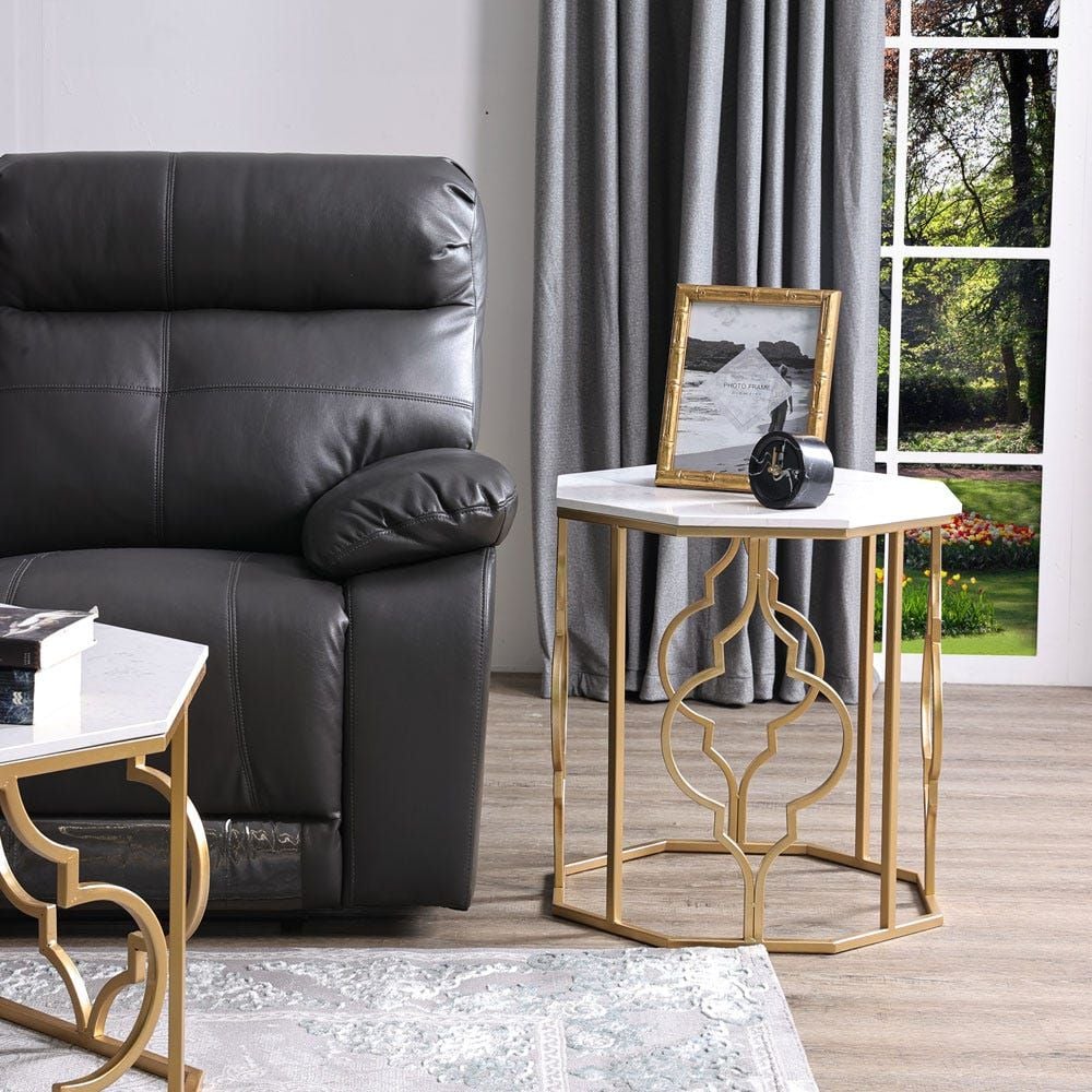 ESPERANZA 60X60X60CM END TABLE - GOLDEN