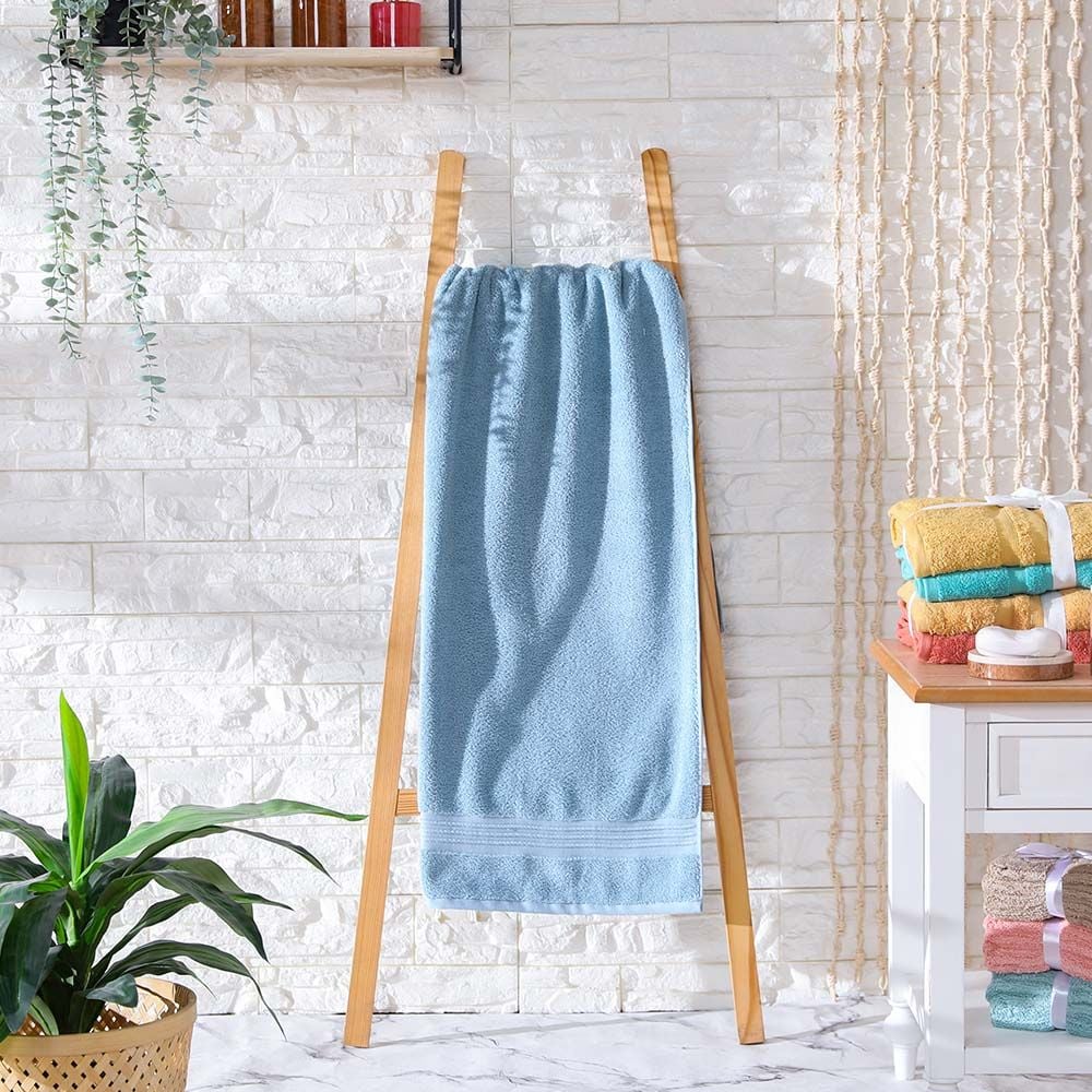 Flossy Bath Towel _ 76X142Cm Aqua