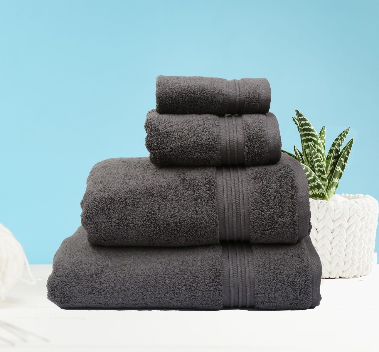 Flossy Bath Sheet _ 84X165Cm Dark Grey