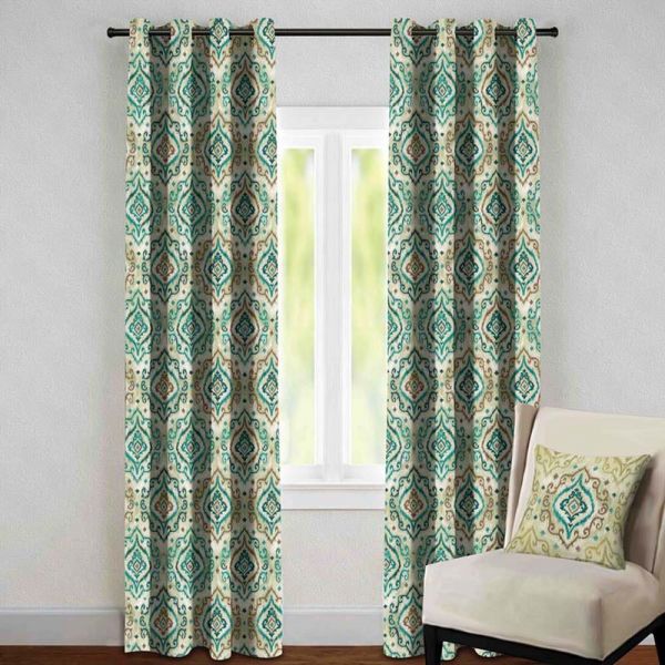 Glitz Ss Eyelet Curtain Without Lining 135 x 240 Cm Multi Arabian _Cur_1