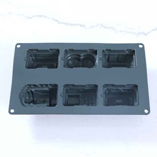 BAKE MAGIC 6 CUPS CAKE SILICONE MOULD_ 16555