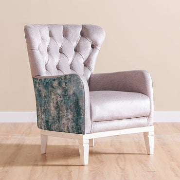 Diana 1 Seater Fabric Sofa_Patterned Beige