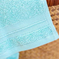 Flossy Wash Towel _ 33X33Cm Aqua