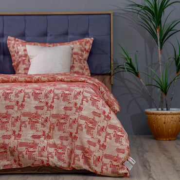 MERINGUE_JACQ 6 Pcs SUPER King Comforter Set RED_17698_231