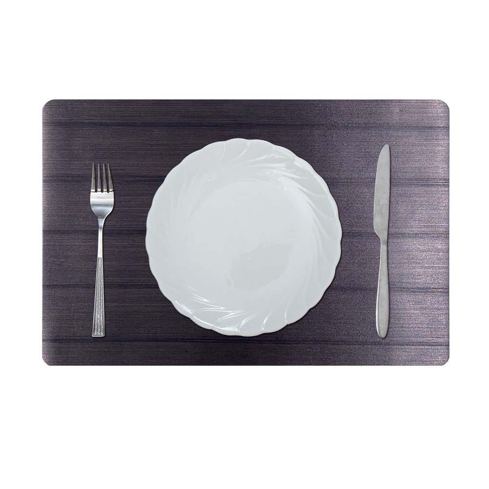 Glamour Embossed Transparent Pvc Placemat Dark Brown 43.5X28.5Cm Aey-A026C